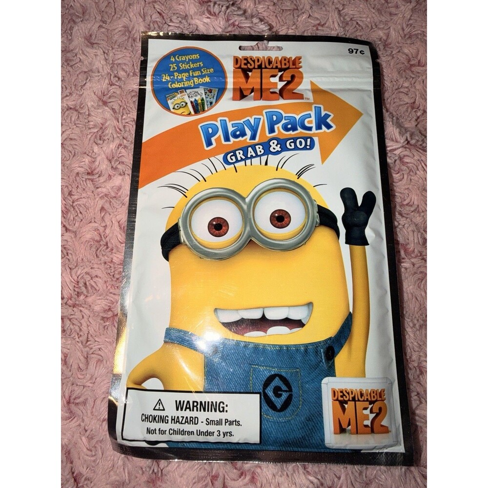 Minions Despicable Me Play Pack Grab & Go Coloring Book Stickers Crayons
